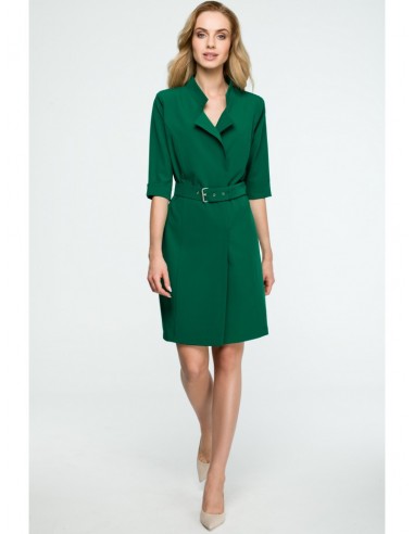 Šaty s opaskom - zelené