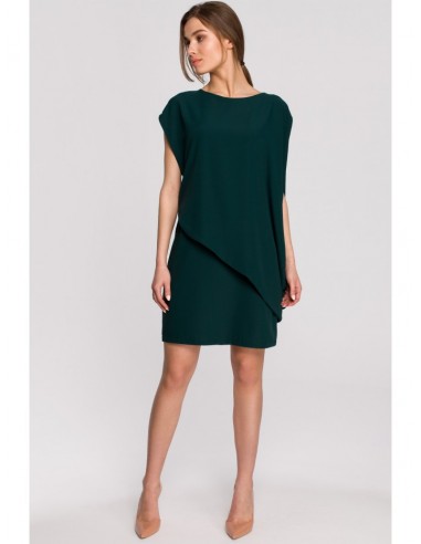 Vrstvené šaty - zelené