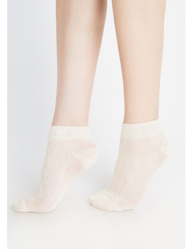 Ponožky retiazka béžová MODAL
