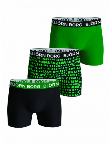 Pánske boxerky BJÖRN BORG čierno zelené 3-pack