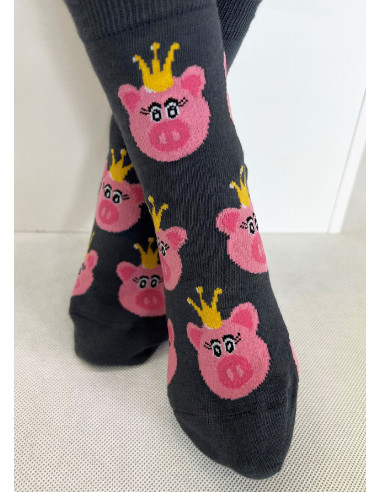 Detské ponožky Prasiatko korunka