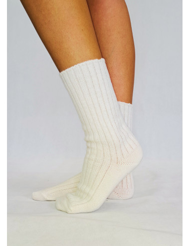 Ponožky VERONIKA VLNA biele