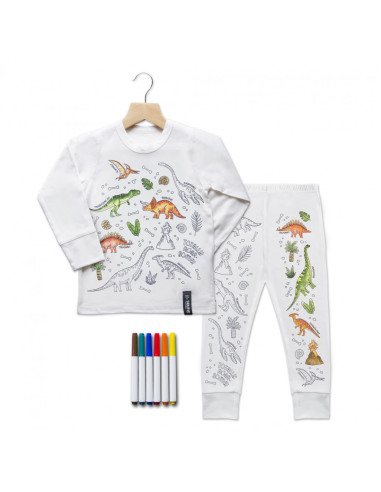 Vyfarbovacie pyžamo DINOSAURI