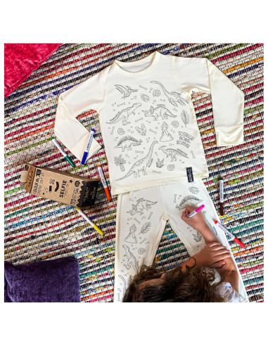 Vyfarbovacie pyžamo DINOSAURI