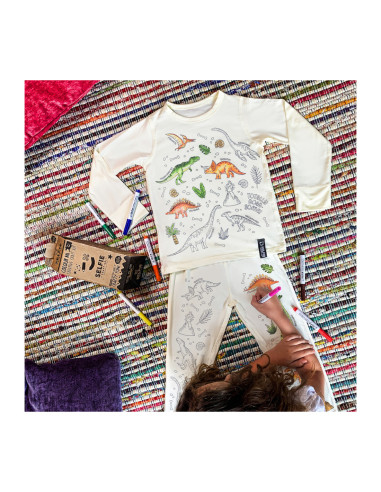 Vyfarbovacie pyžamo DINOSAURI