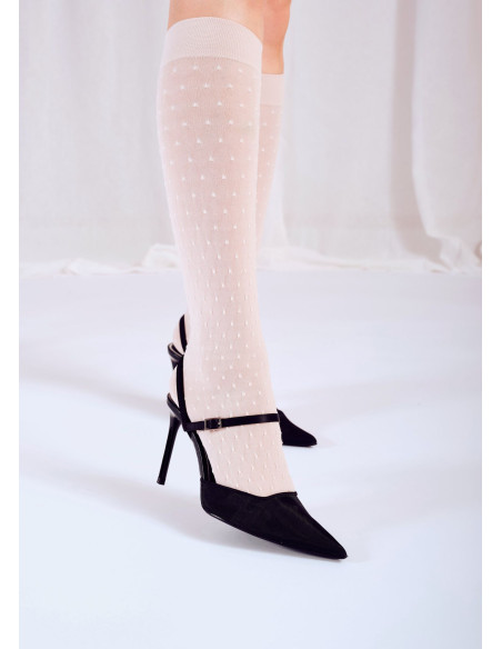 Dámske podkolienky PUNTATO béžové