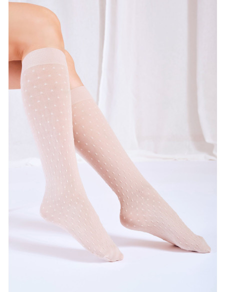 Dámske podkolienky PUNTATO béžové