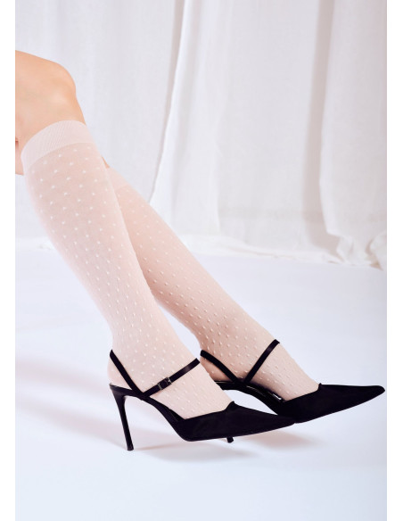 Dámske podkolienky PUNTATO béžové