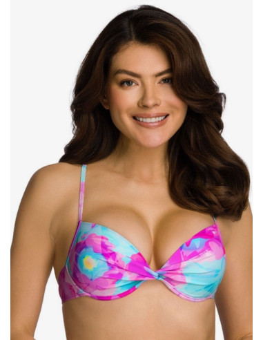 Plavkový top WATER LILY push up criss cross