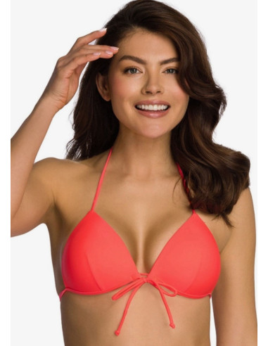 Plavkový top NEON CORAL push up mašlička