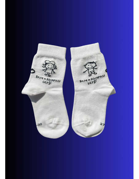 Detské ponožky KVAPKA NÁDEJE biele