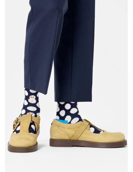 Ponožky HAPPY SOCKS BIG DOT SNOWMAN navy