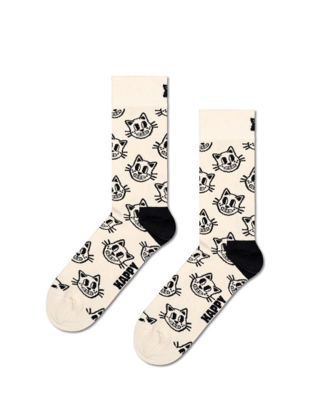 Ponožky HAPPY SOCKS CAT white