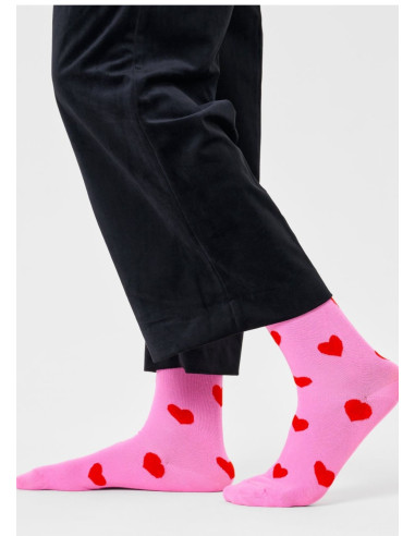 Ponožky HAPPY SOCKS HEART pink