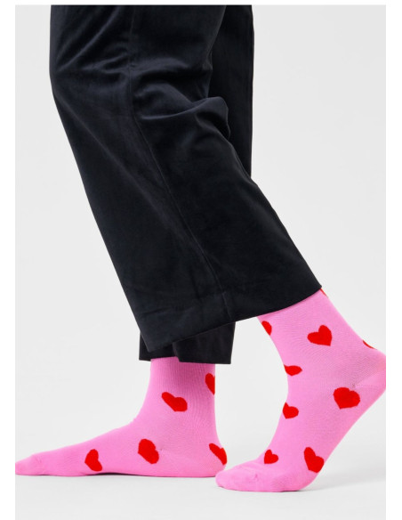 Ponožky HAPPY SOCKS HEART pink