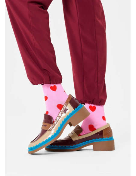Ponožky HAPPY SOCKS HEART pink