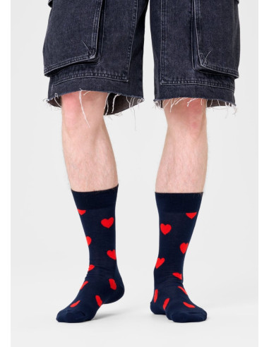 Ponožky HAPPY SOCKS HEART navy