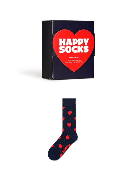 Ponožky HAPPY SOCKS HEART GIFT SET navy 1-pack
