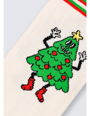 Ponožky HAPPY SOCKS HAPPY TREE white