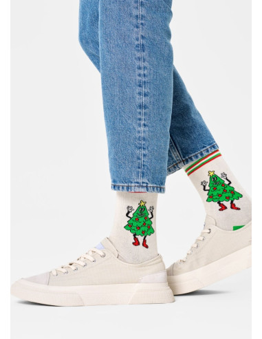 Ponožky HAPPY SOCKS HAPPY TREE white