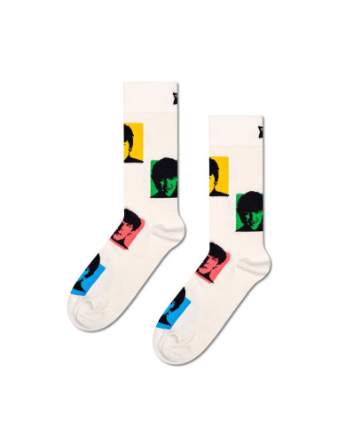 Ponožky HAPPY SOCKS BEATLES SILHOUETTES white
