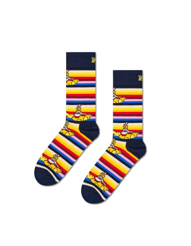 Ponožky HAPPY SOCKS BEATLES ALL ON BOARD navy