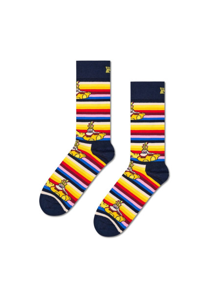 Ponožky HAPPY SOCKS BEATLES ALL ON BOARD navy