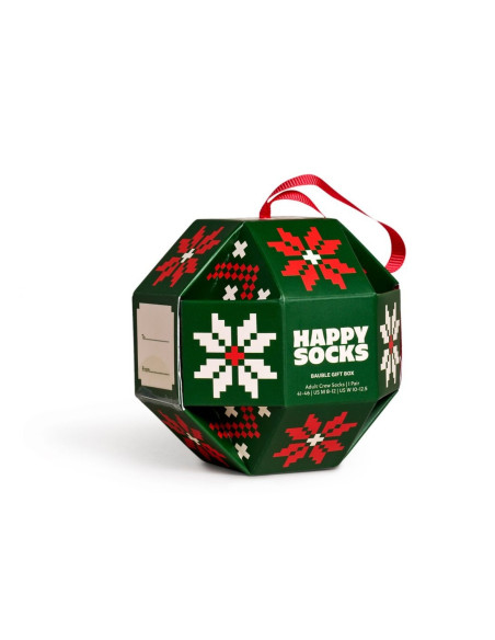 Ponožky HAPPY SOCKS SNOWFLAKE GIFT SET dark green 1-pack