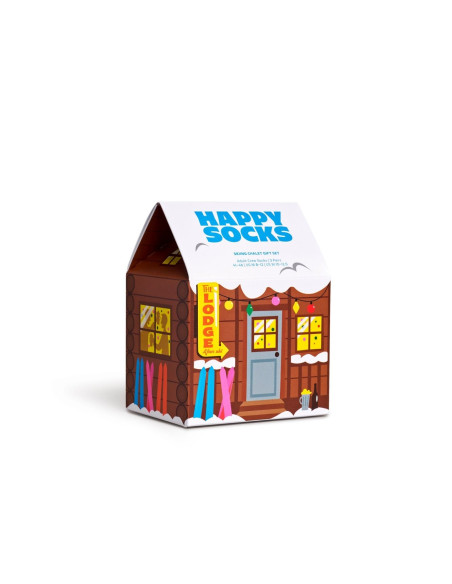 Ponožky HAPPY SOCKS SKIING CHALET GIFT SET brown 2-pack