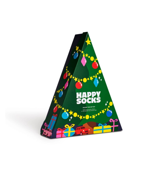 Ponožky HAPPY SOCKS HOLIDAY TREE GIFT SET green 3-pack