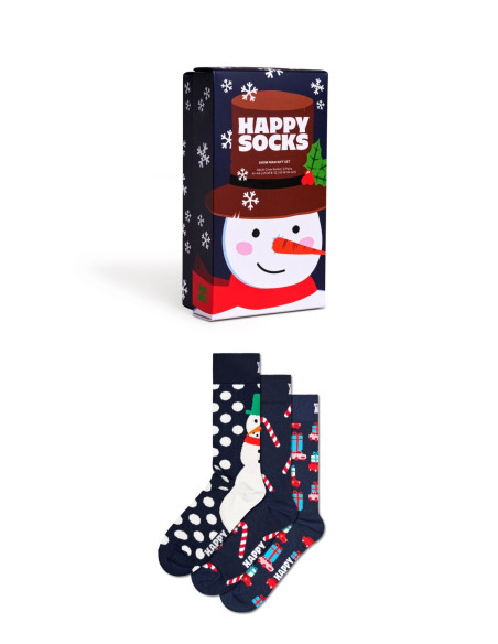 Ponožky HAPPY SOCKS HOLIDAY NAVY GIFT SET navy 3-pack