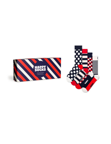 Ponožky HAPPY SOCKS CLASSIC NAVY S GIFT SET navy 4-pack
