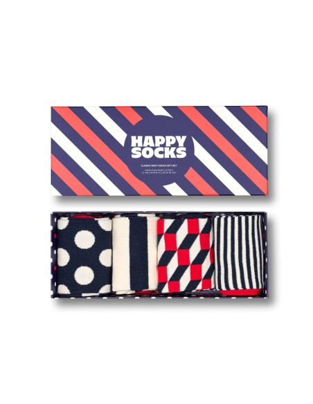 Ponožky HAPPY SOCKS CLASSIC NAVY S GIFT SET navy 4-pack
