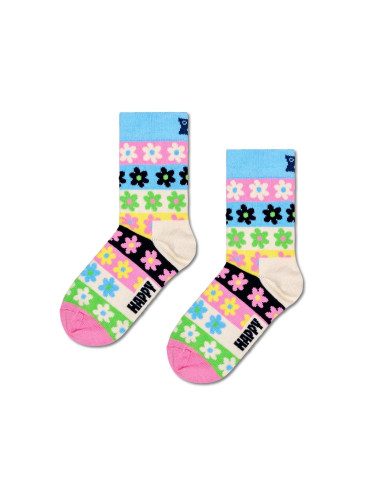 Detské ponožky HAPPY SOCKS KIDS FLOWER STRIPE light blue