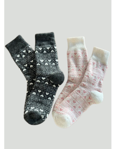 Ponožky NOEMI SRDIECKA šedobiele