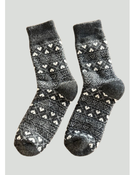 Ponožky NOEMI SRDIECKA šedobiele