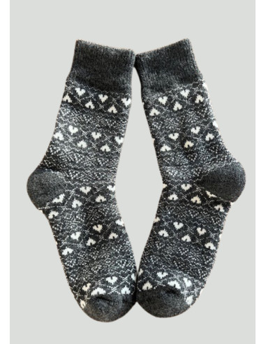 Ponožky NOEMI SRDIECKA šedobiele