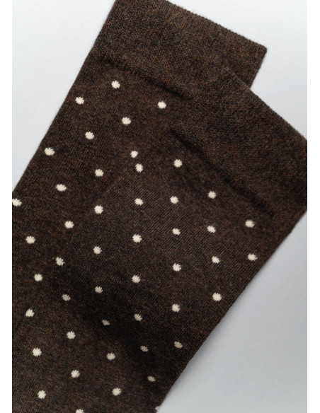 Ponožky BODKA hnedé