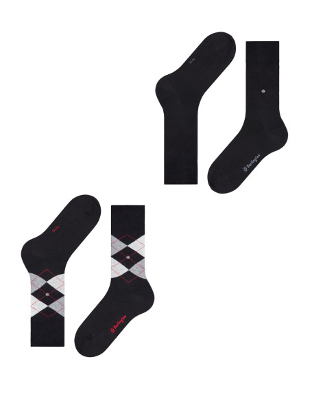 Pánske ponožky BURLINGTON EVERYDAY ARGYLE 2 PACK