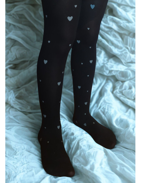 Detské pančuchové nohavice LUMI srdiecka