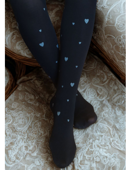 Detské pančuchové nohavice LUMI srdiecka