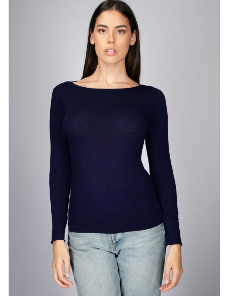 CASHMERE TOUCH: Dámske tričko MODAL-KASMIR blue