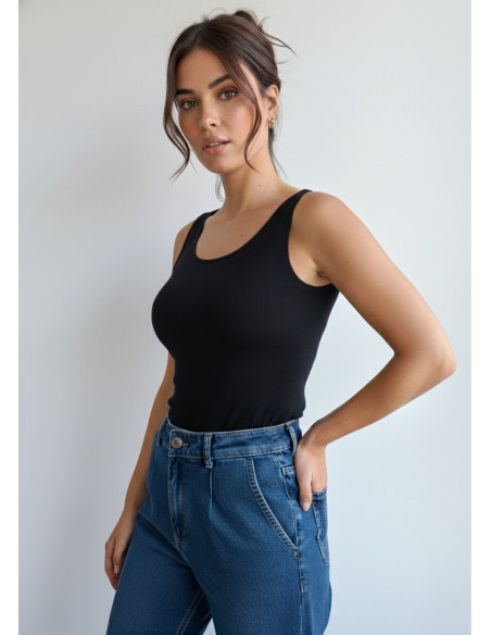 CASHMERE TOUCH: Dámske tielko MODAL-KASMIR black