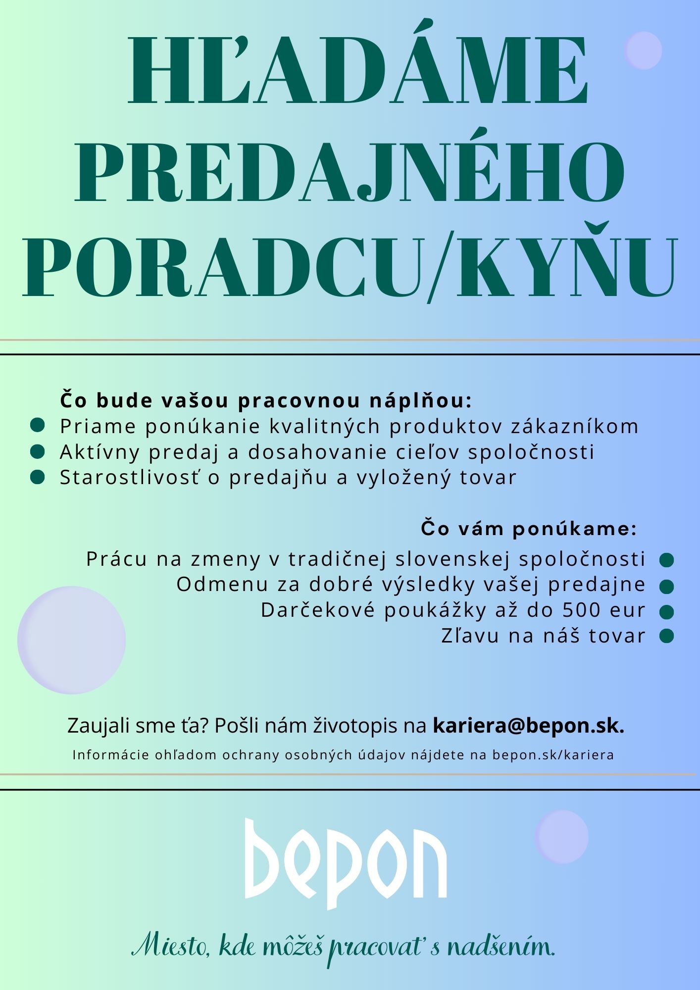 Hľadáme posily